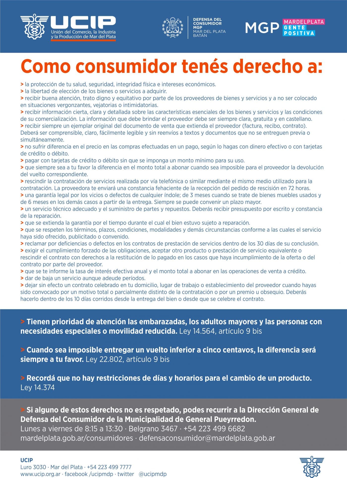 Reglamentación requerida por la oficina de Defensa del Consumidor
