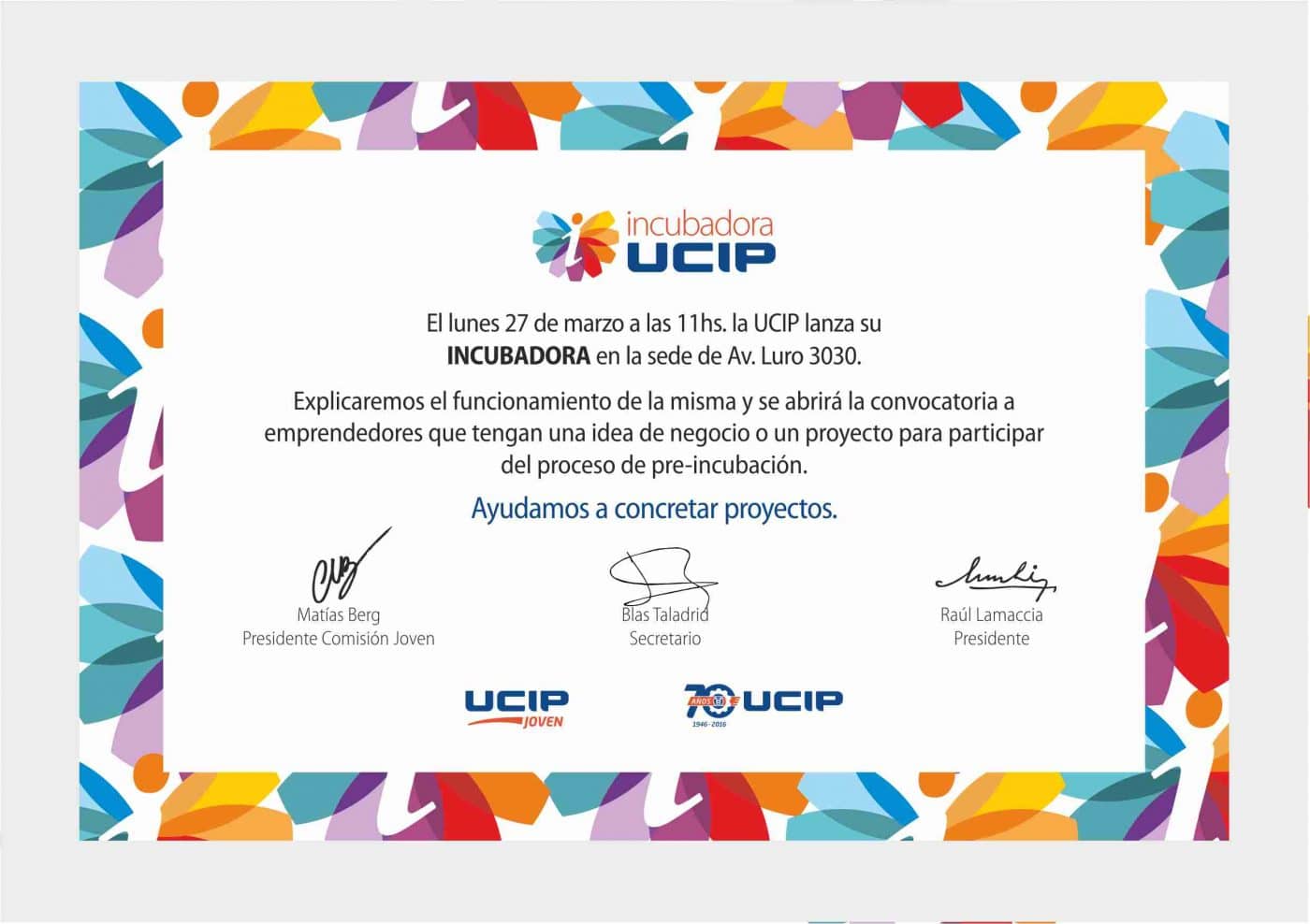 UCIP realiza el lanzamiento de su Incubadora para emprendedores