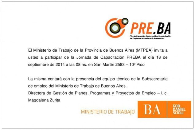 Jornada de Capacitación PREBA