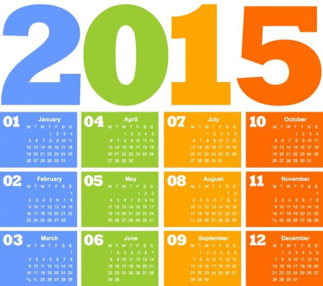 Calendario de Feriados 2015