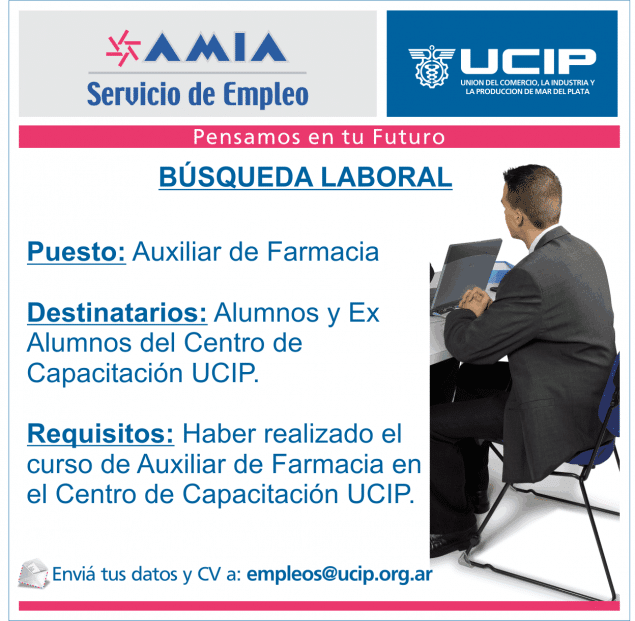 Convocatoria Auxiliar de Farmacia