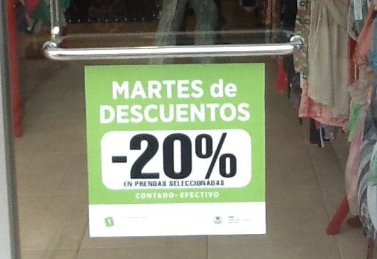 El martes día de grandes descuentos en Tejedor