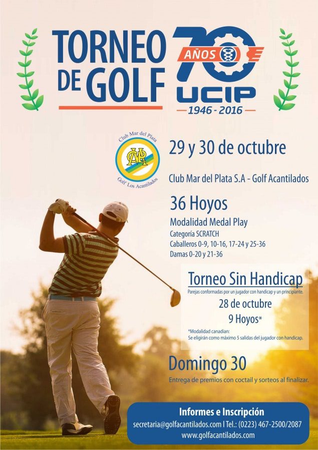 UCIP invita a participar del Torneo de Golf por su aniversario