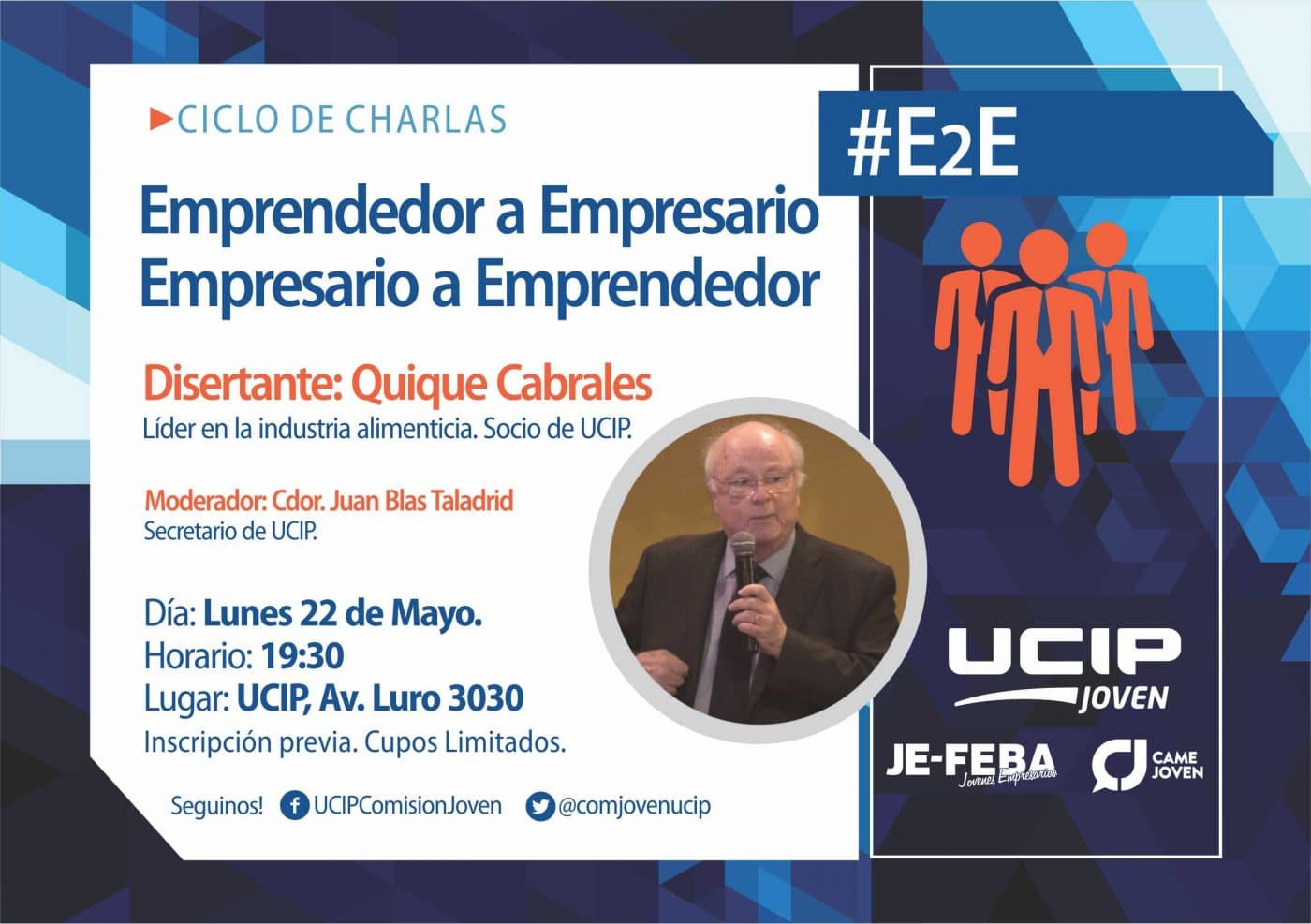 Ciclo de Charlas #E2E: Antonio «Quique» Cabrales