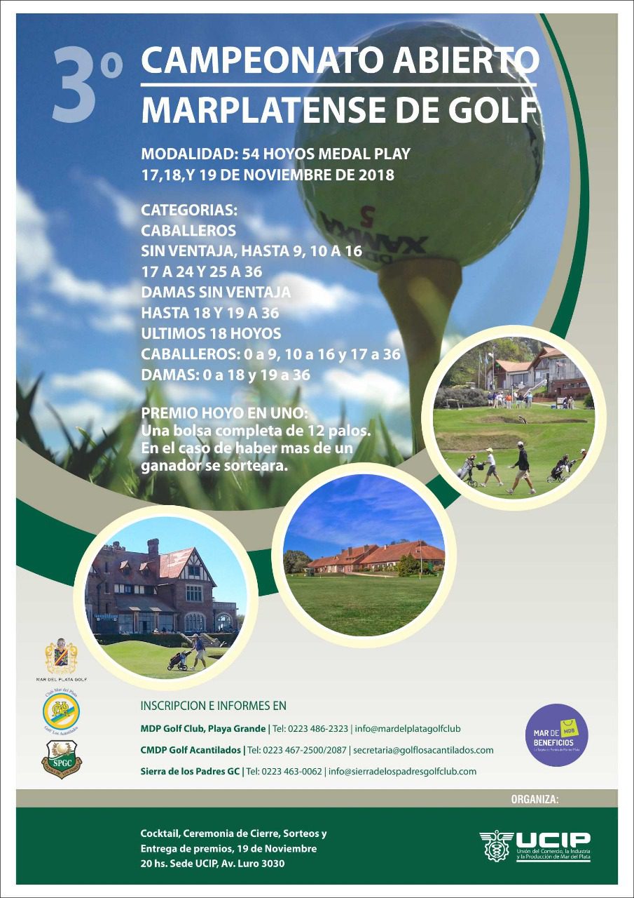 El fin de semana se jugará el tercer Campeonato Abierto Marplatense de Golf