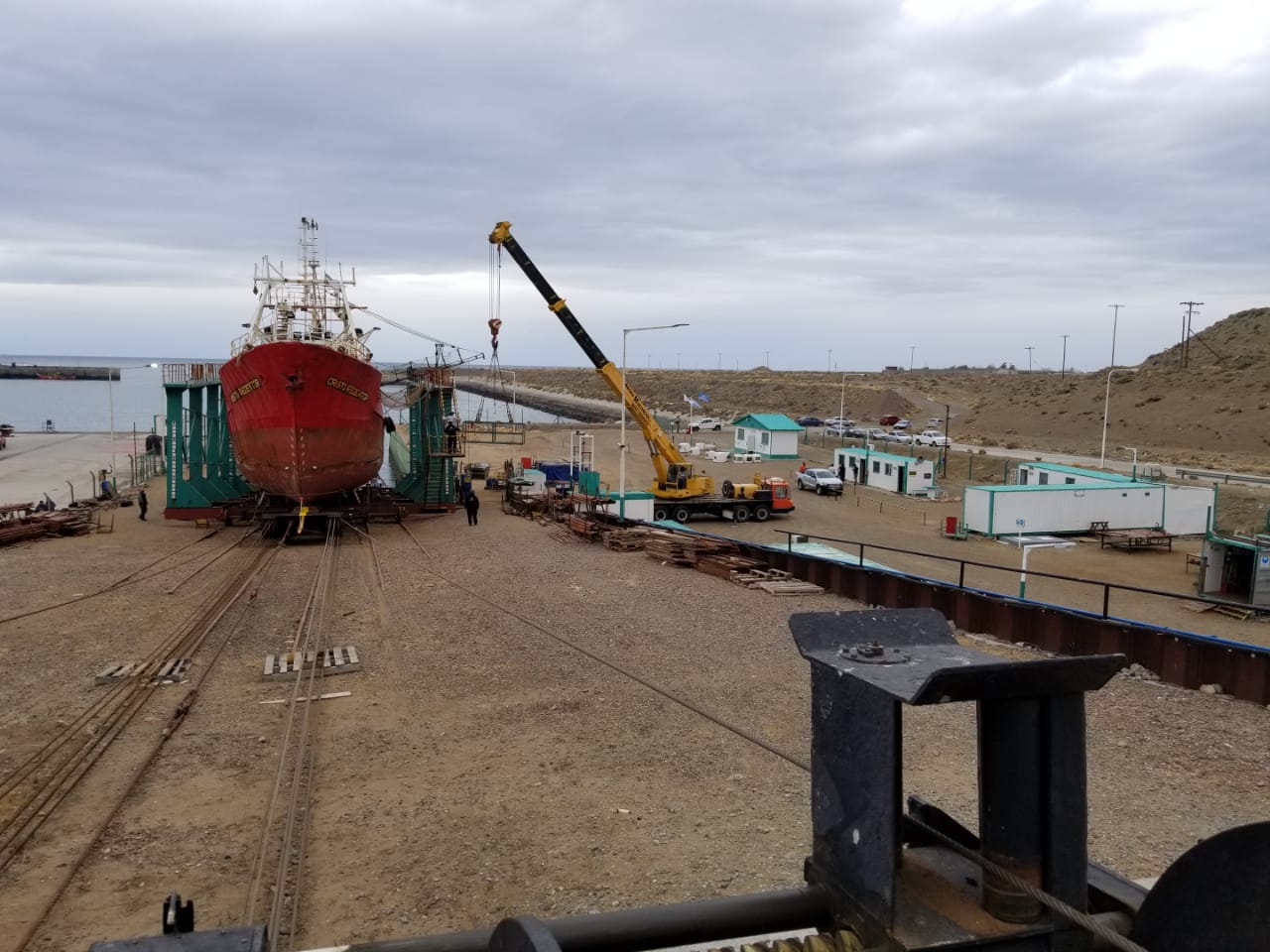 UCIP se reunió con autoridades de Caleta Olivia y visitó el Astillero del Grupo SPI