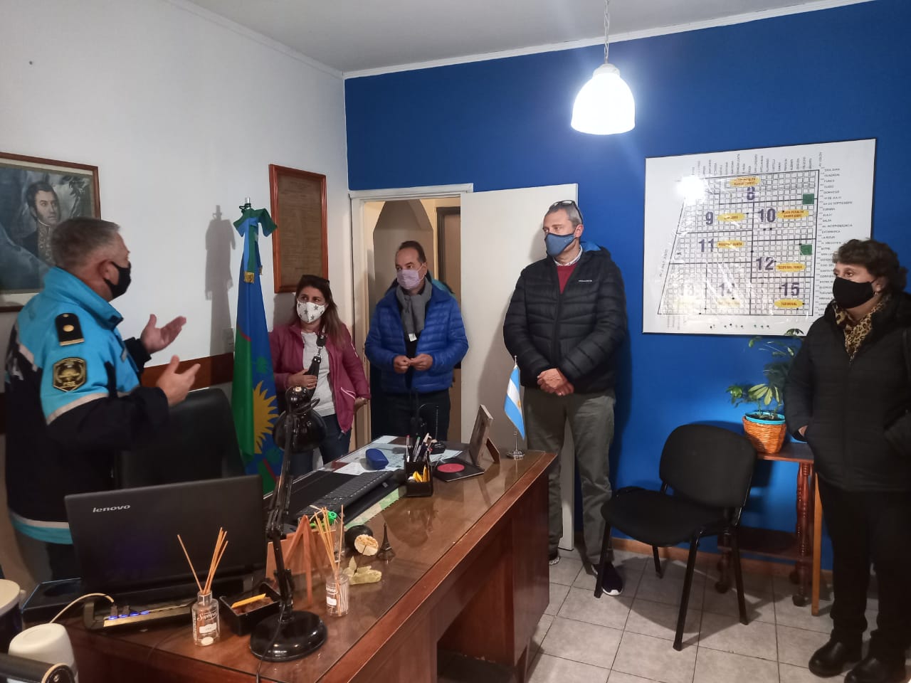 Reunión por seguridad del Centro Comercial a Cielo Abierto Alberti