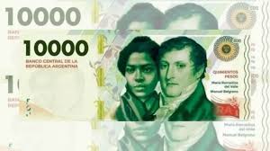 Nuevos billetes de $10.000